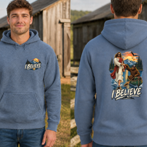 I Believe Hoodie — Flint Blue