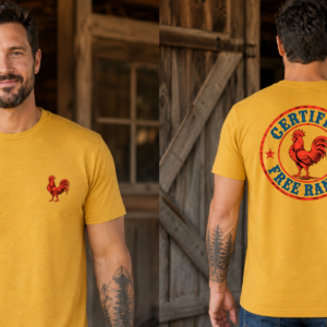 Certified Free Range Tee — Mustard Yellow