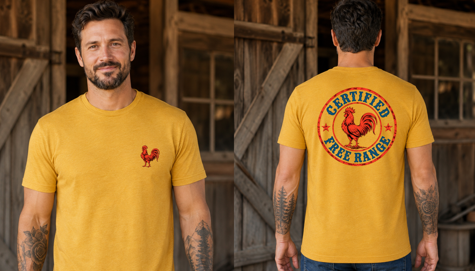 Certified Free Range Tee — Mustard Yellow