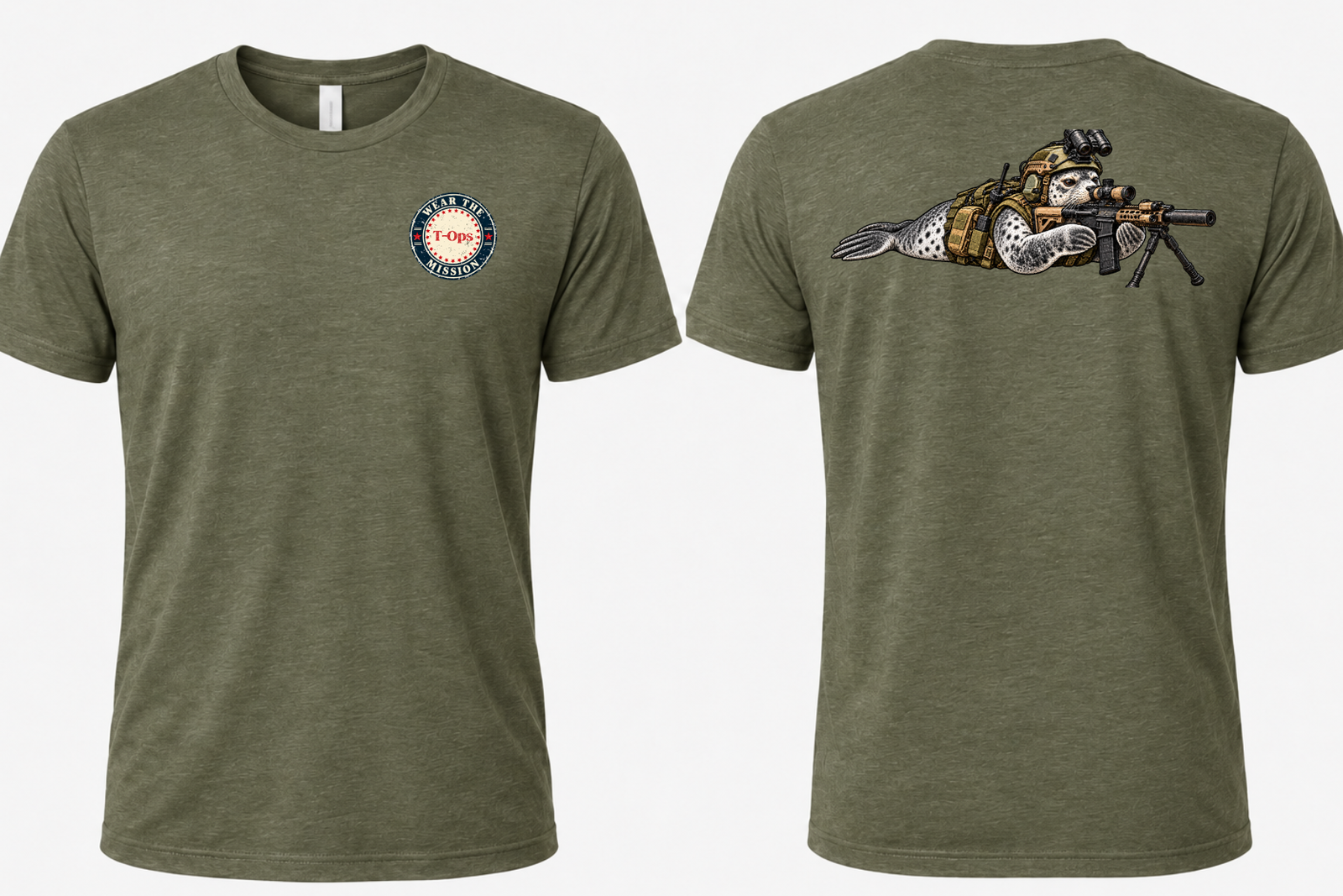 Davey Seal – Prone Position Adult Tee - Image 3