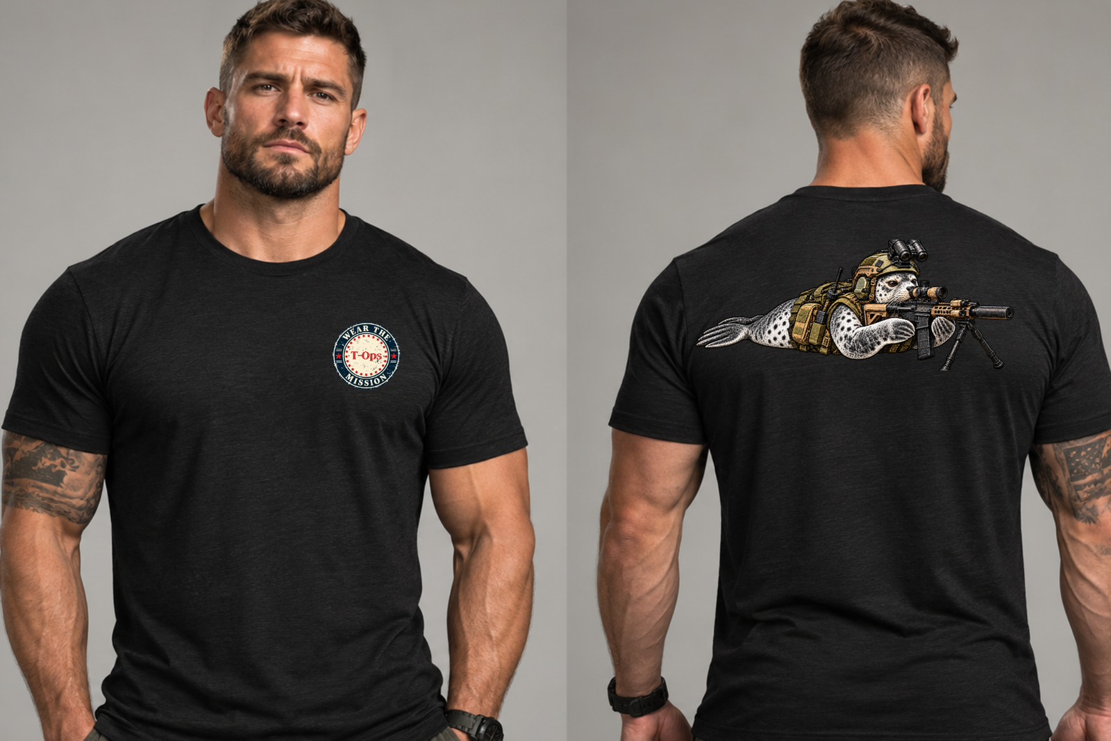 Davey Seal – Prone Position Adult Tee - Image 4