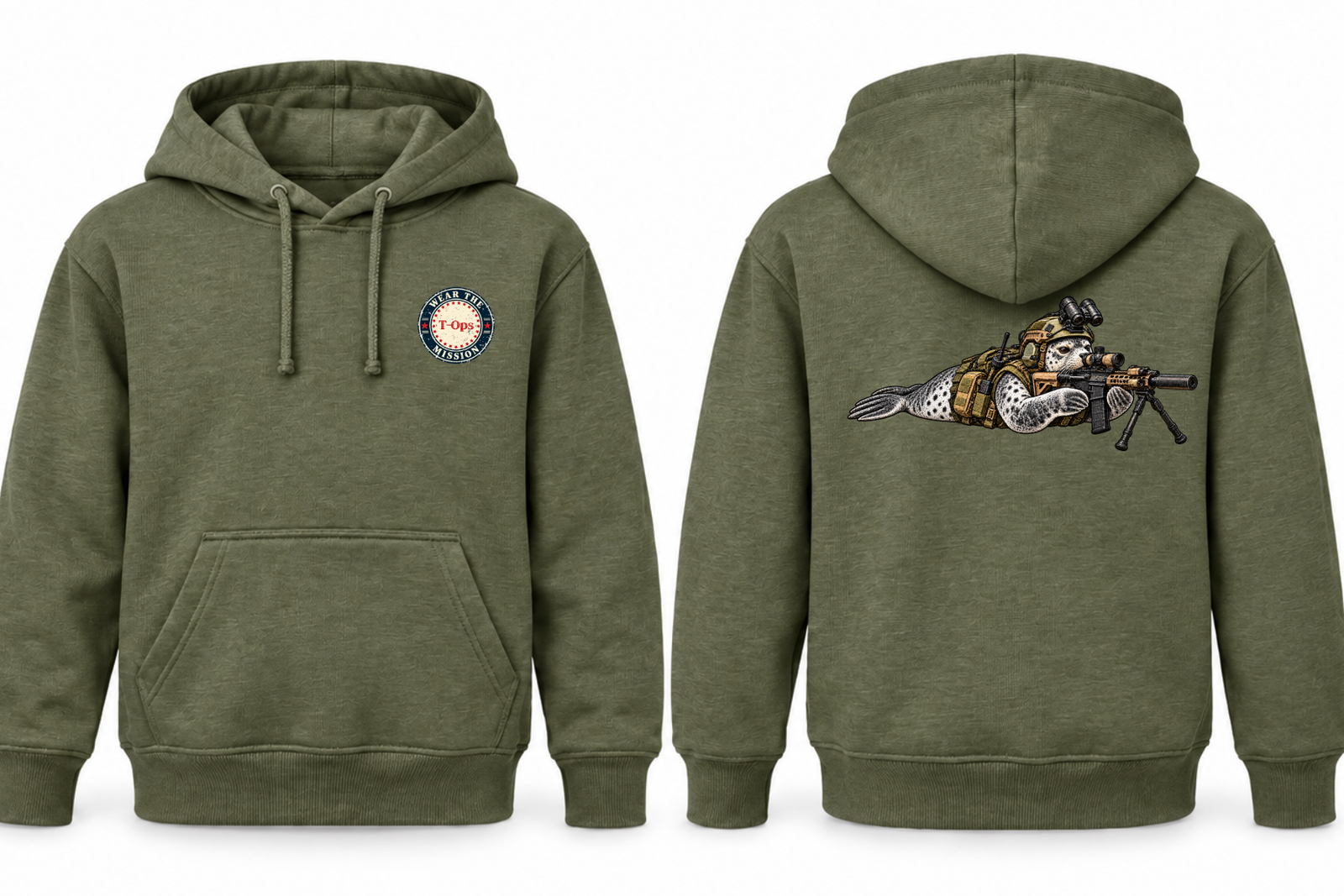 Davey Seal – Prone Tactical Hoodie - Image 2